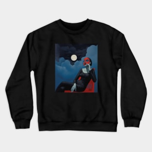 Full Moon Woman Painting Crewneck Sweatshirt